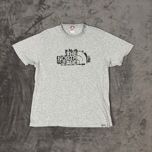 North Face Shirt Men's Large Grey Crew Neck Short Sleeve Size L